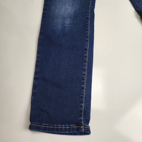 SO Brand Dark Wash Denim Embroidered 5 Pocket Button Jeggings Women's Size 15 - Picture 6 of 10